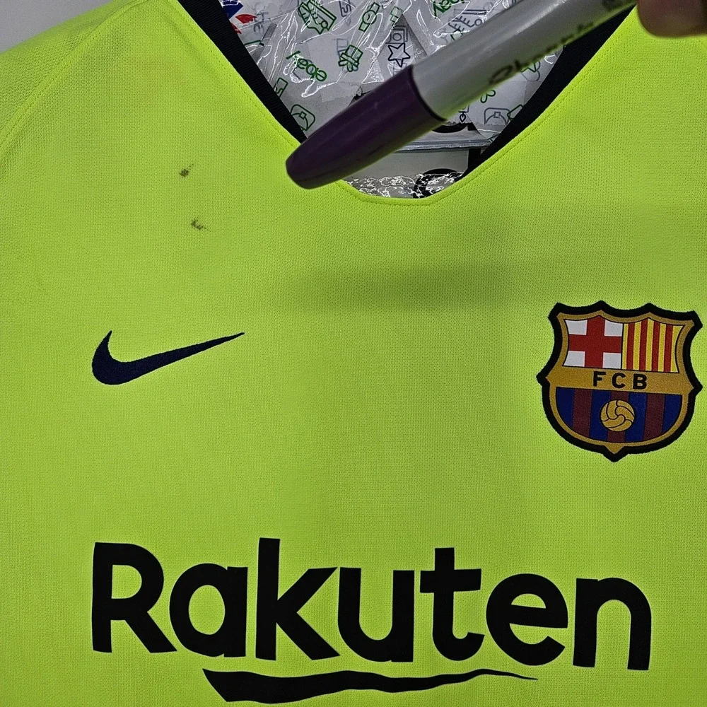 Nike Shirt Youth XXL Barcelona 2018‎ 19 Away Football Soccer Jersey Neon Green